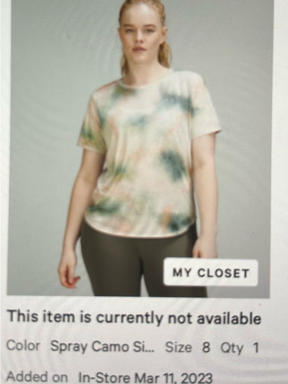 lululemon athletica Spray Camo Short Sleeve Tee - Neutral Multi
